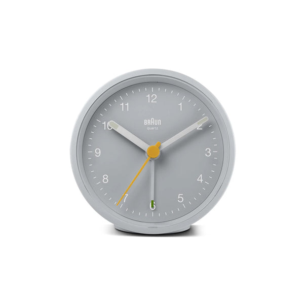 Braun BC-12 Classic Round Alarm Clock, Grey